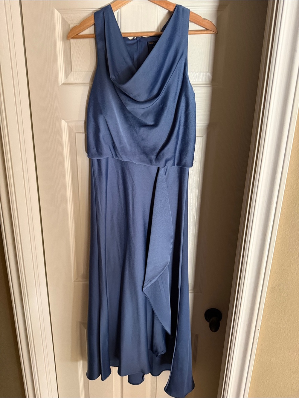Just...Taylor Sleeveless Cowl Neck Maxi Dress in Slate Blue